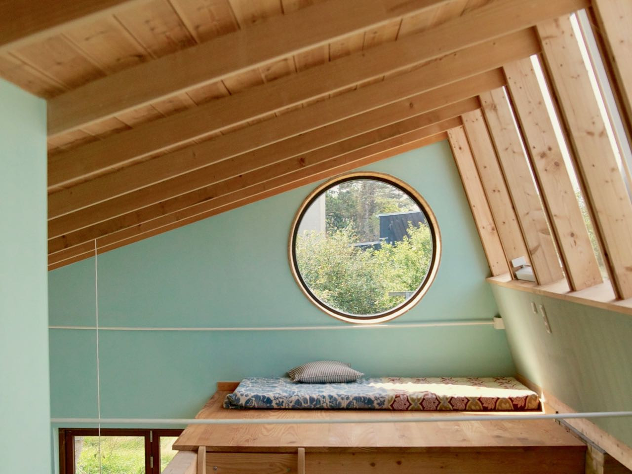 Natural paint in colors for walls used in a summer house in North Zealand Denmark 3